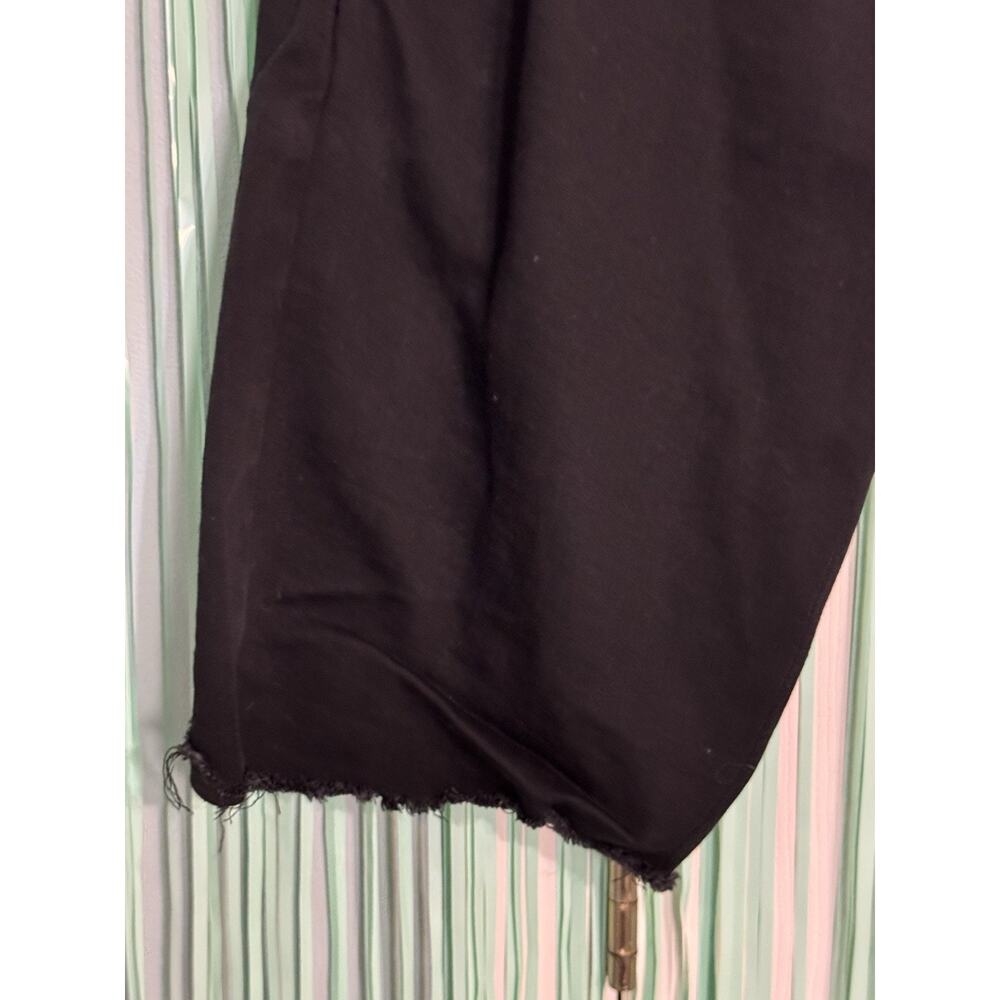 Aphrodite Black Bermuda Shorts, Elastic Fishnet Sides, Straps, Cut Off, 2XL - Picture 3 of 7